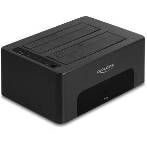 DeLOCK 64187 behuizing voor opslagstations HDD-/SSD-behuizing Zwart 2.5/3.5