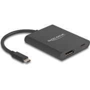 DeLOCK USB Type-C Adapter zu DisplayPort 0,13 m DisplayPort + USB Type-C Zwart