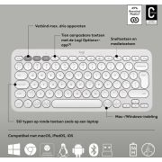 Logitech-Pebble-2-Combo-Inclusief-RF-draadloos-Bluetooth-AZERTY-Frans-Wit-toetsenbord-en-muis