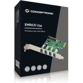 Conceptronic EMRICK02G interfacekaart/-adapter USB 3.0 Intern