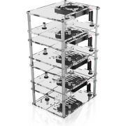 ICY BOX-RP406 4bay stackable clusterbehuizing voor Raspberry Pi 2/3/4