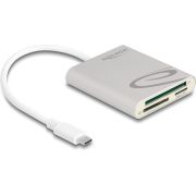 DeLOCK 91005 geheugenkaartlezer USB 3.2 Gen 1 (3.1 Gen 1) Type-C Grijs