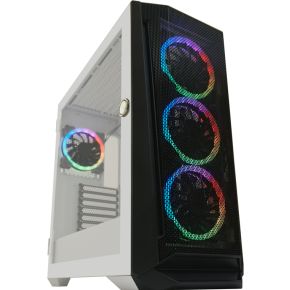 LC-Power Gaming 805BW - Behuizing - ATX , micro ATX , Mini-ITX , EATX - RGB - Tempered Glass - Wit/Zwart