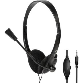 LogiLink HS0055 hoofdtelefoon/headset Bedraad Hoofdband Muziek/Voor elke dag Zwart