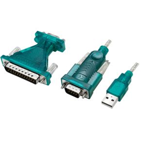LogiLink UA0042B seriële converter/repeater/isolator USB 2.0 RS-232 Groen, Transparant