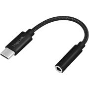 LogiLink UA0398 audio kabel 0,13 m 3.5mm TRRS USB Type-C Zwart