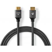 Nedis Ultra High Speed HDMI-Kabel | HDMI-Connector - HDMI-Connector | Gun Metal Grey | Gevlochten