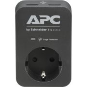 APC-PME1WU2B-GR-netstekker-adapter-Zwart-Grijs