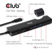CLUB3D-USB-TYPE-C-7-IN-1-HUB-TO-HDMI-4K60HZ-SDTF-CARD-SLOT-2XUSBA-USB-C-PD-RJ45-Docking-USB-3-0-
