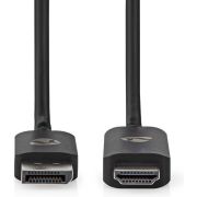 Nedis-DisplayPort-Adapter-DisplayPort-Male-HDMI-copy-Connector-8K-30Hz-Vernikkeld-Recht-1-80-m-