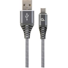 Gembird CC-USB2B-AMCM-1M-WB2 USB-kabel 1 m 2.0 USB A USB C Grijs, Wit