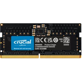 Crucial CT8G52C42S5 geheugenmodule 8 GB 1 x 8 GB DDR5 5200 MHz ECC