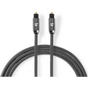 Nedis Digitale Audiokabel TosLink Male - Male Gun Metal Grey Gevlochten