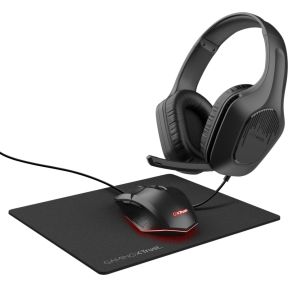 Trust GXT 790 3-in-1 Muis, Muismat, en Headset Bundel Zwart