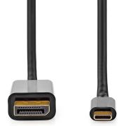 Nedis USB-C© Adapter | USB 3.2 Gen 1 | USB-C© Male | DisplayPort Male | 4K@60Hz | 2.00 m | Rond | Verg