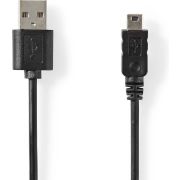 Nedis-USB-Kabel-USB-2-0-USB-A-Male-USB-Micro-B-5-Pin-Female-480-Mbps-Vernikkeld-2-00-m-Rond