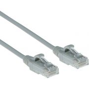 Productafbeelding van ACT Grijze 0.25 meter LSZH U/UTP CAT6 datacenter slimline patchkabel snagless met RJ45 connectoren