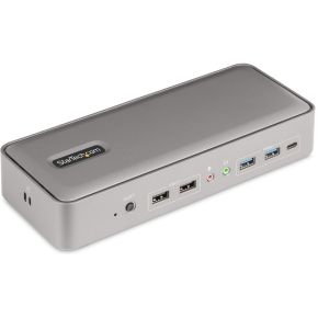 StarTech.com Dual-Laptop USB-C KVM Docking Station, Dual Monitor 4K 60Hz DisplayPort Dock, 5-Port US
