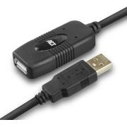 ACT AC6010 USB 2.0 Signal Booster Cable 10 meters Zwart