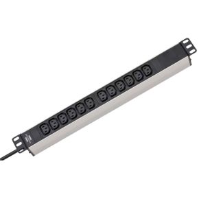 Alu-Line 19 Rack Mount Power Strip | IEC-320-C14 to 12x IEC-320-C13