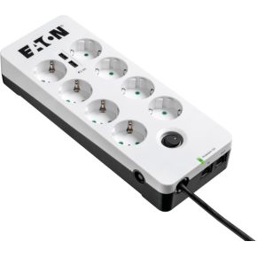 Eaton PB8TUD Overspanningsbeveiliging 8 AC-uitgang(en) 220-250 V Zwart, Wit