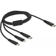 DeLOCK 87149 USB-kabel 1 m USB 2.0 USB C USB C/micro-USB B/Lightning Zwart