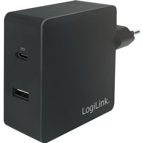 LogiLink PA0213 USB wall charger 2 poorten USB A/USB C