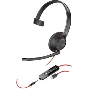 HP 805H4A6 hoofdtelefoon/headset Bedraad Hoofdband Kantoor/callcenter USB Type-C Zwart