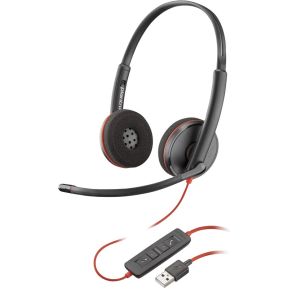 HP Poly Blackwire 3220 Headset Bedraad Hoofdband Kantoor/callcenter USB Type-A Zwart