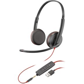 HP Poly Blackwire C3225 Top Headset Bedraad Hoofdband Kantoor/callcenter Zwart