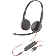 HP Poly Blackwire C3225 Top Headset Bedraad Hoofdband Kantoor/callcenter Zwart