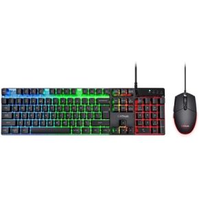 Trust GXT 838 Azor Bedraad Zwart Gaming Toetsenbord en Muis