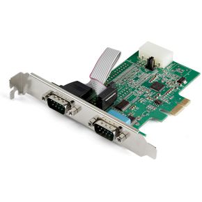 StarTech.com 2-poorts PCI Express RS232 seriële adapterkaart 16950 UART