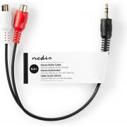 Nedis-Stereo-Audiokabel-3-5-mm-Male-2x-RCA-Female-0-2-m-Zwart