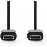 Nedis Sync & Charge-Kabel | USB-C™ Male | USB-C™ Male | 2,0 m | Zwart