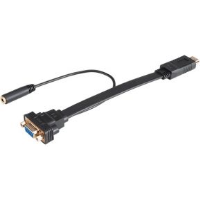 Akasa AK-CBHD18-20BK video kabel adapter 0,2 m HDMI Type A (Standaard) VGA (D-Sub)