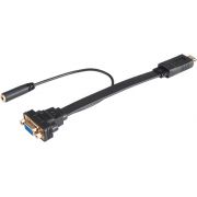 Akasa AK-CBHD18-20BK video kabel adapter 0,2 m HDMI Type A (Standaard) VGA (D-Sub)