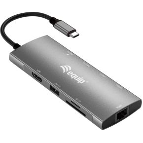 Equip 133490 laptop dock & poortreplicator Bedraad USB 3.2 Gen 1 (3.1 Gen 1) Type-C Grijs