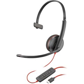 HP Poly Blackwire C3210 Headset Bedraad Hoofdband Kantoor/callcenter USB Type-C Zwart