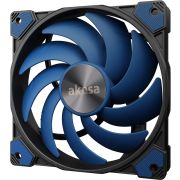 Akasa ALUCIA SC Computer behuizing, Processor Ventilator 12 cm Zwart, Blauw 1 stuk(s)
