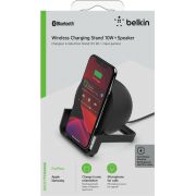 Belkin-BoostCharge-Wirel-Charg-Stand-Speaker-schwarz-AUF001vfBK