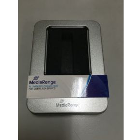 MediaRange BOX901 opslagdoos voor een USB stick van Aluminium