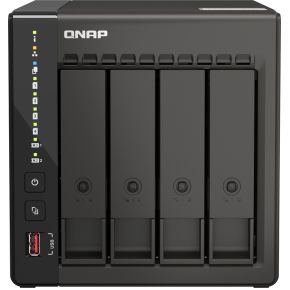 QNAP QVP-41C data-opslag-server Tower Ethernet LAN Zwart J6412 NAS