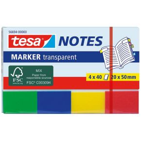 TESA 56694 zelfklevend notitiepapier Rechthoek Blauw, Groen, Rood, Geel 40 vel