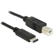 DeLOCK 0.5m, USB2.0-C/USB2.0-B USB-kabel 0,5 m USB B USB C Zwart