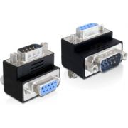 Delock 65266 D-Sub 9-pins male > female 90&deg; haaks