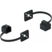 Delock 86589 Stofkap voor RJ45-stekker met montageclip zwart