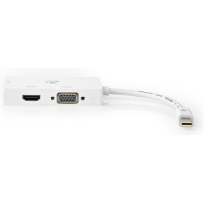 Nedis Mini-DisplayPort Multipoort-Adapterkabel | Mini-DisplayPort Male - VGA Female + DVI-D 24+1-Pins Fema