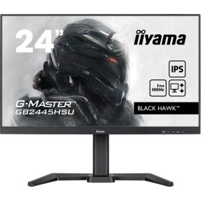 Iiyama G-Master Black Hawk GB2445HSU-B1 - LED-monitor - 24" IPS - 1920 x 1080 Full HD - 100Hz - 250 cd/m² - 1300:1 - 1 ms - HDMI, DisplayPort, 2x usb - luidsprekers - zwart