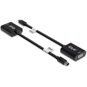 CLUB3D CAC-2113 kabeladapter/verloopstukje Mini Displayport VGA Zwart